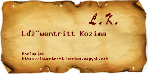Löwentritt Kozima névjegykártya
