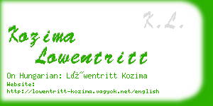 kozima lowentritt business card